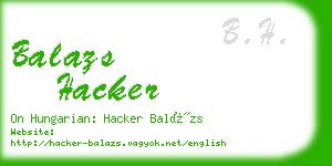 balazs hacker business card